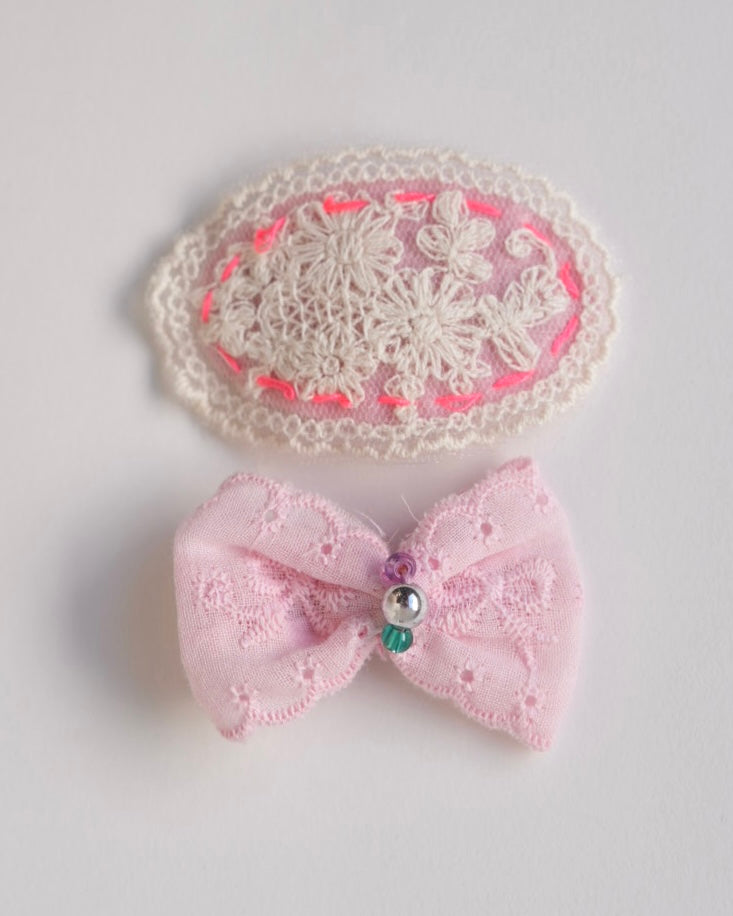 レースパレットヘアアクセ