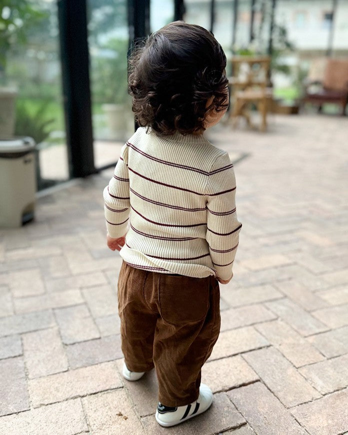 ダブルラインボーダーニット