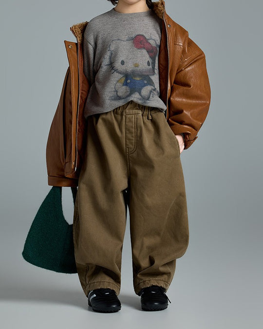 カーブ裏起毛パンツ