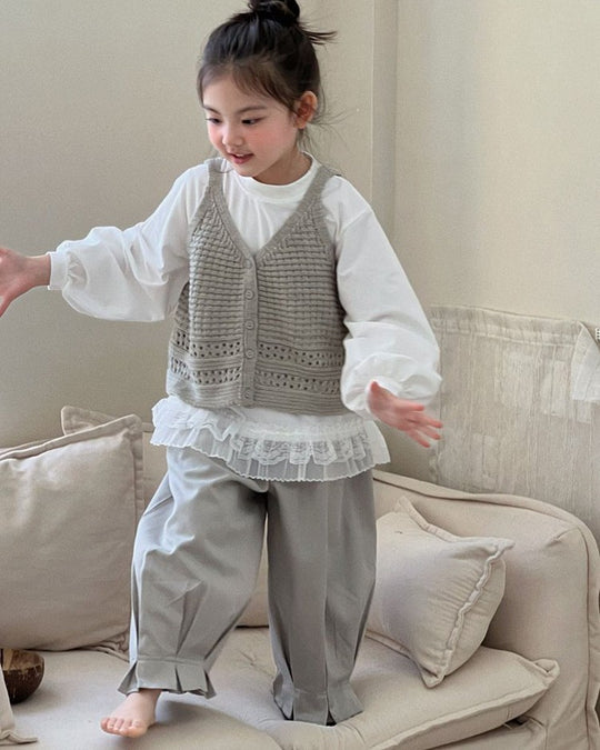 裾タックボリュームパンツ