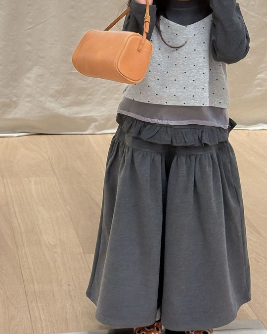 フラノギャザーワイドパンツ
