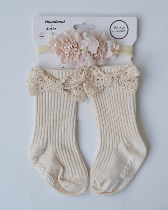 ヘアバンド付きソックス