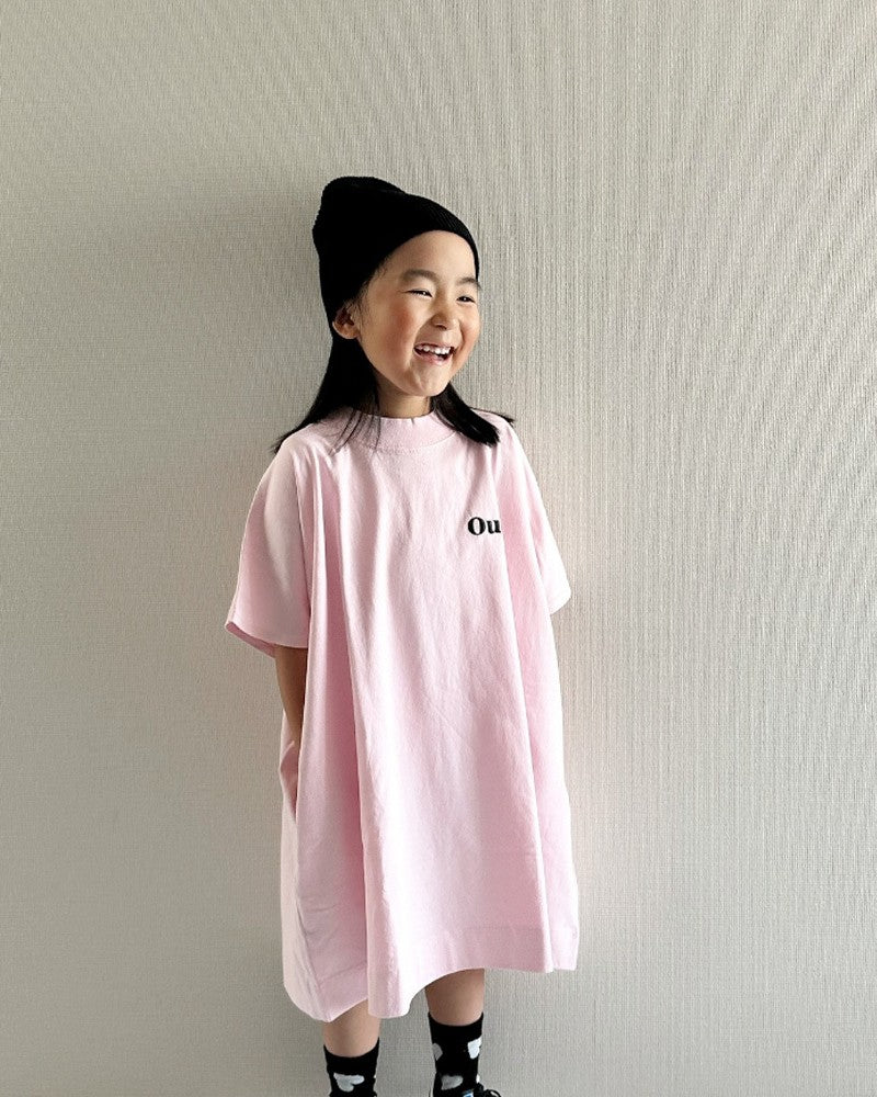 ouiバックフリルTシャツワンピース