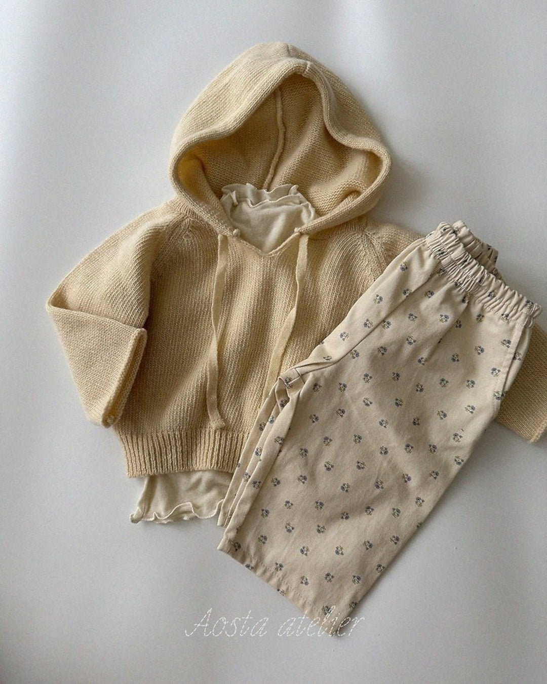 [AOSTA]Knit Cookie Hoodie