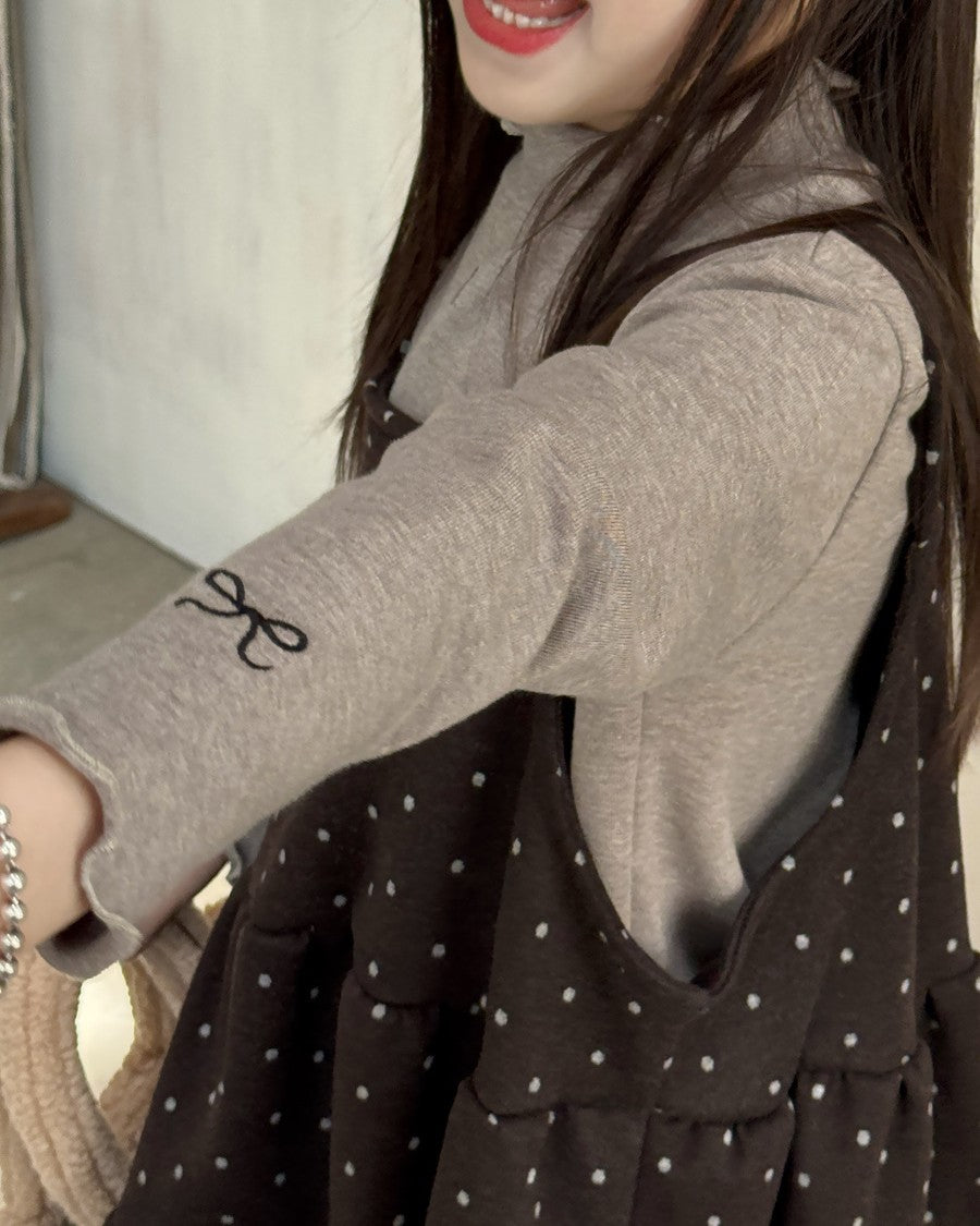 リボンステッチスムースメロウトップス