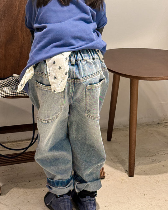 テーパードウォッシュデニム