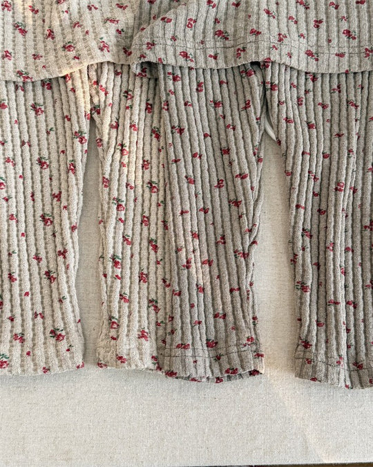 小花柄スカートリブパンツ