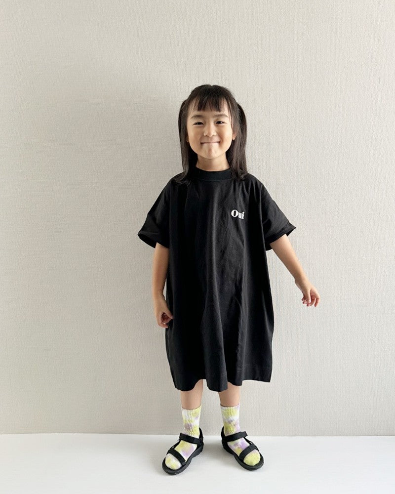 ouiバックフリルTシャツワンピース