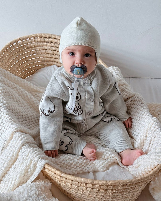 しろくまニットロンパース