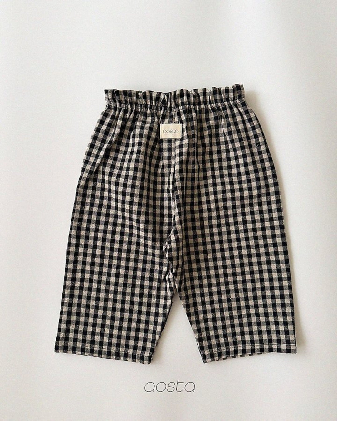 [AOSTA]Caramel Check Pants