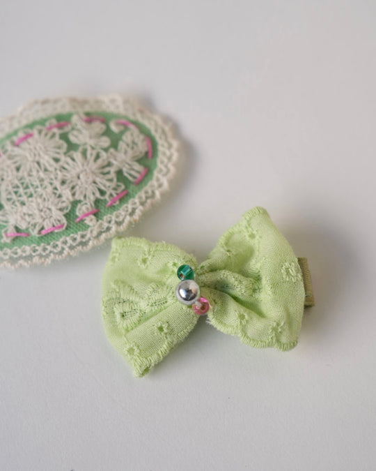 レースパレットヘアアクセ