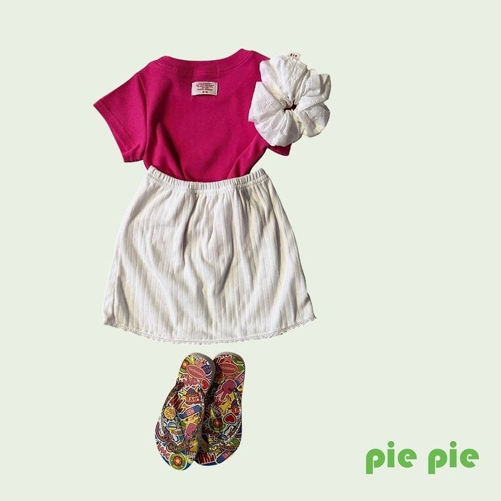 [pie]mimi ribbed short sleeve T