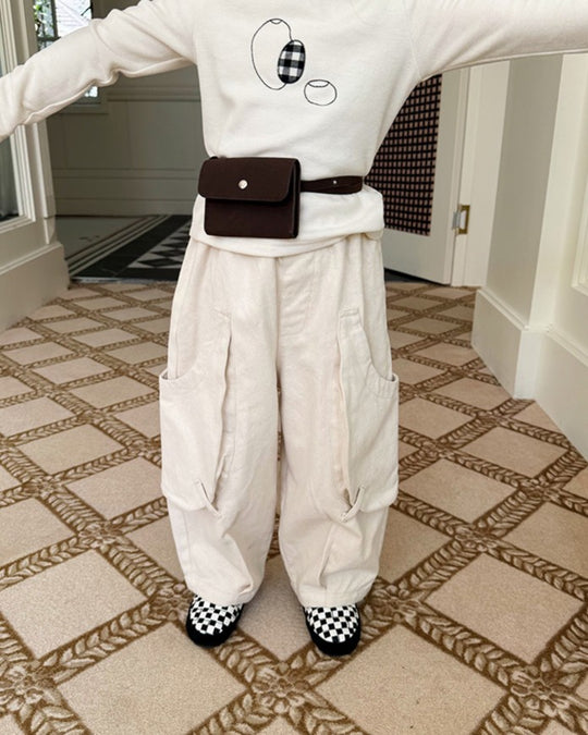 スクープポケット裏起毛ワークパンツ