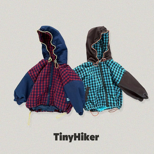 [TinyHiker]チェックフーディージャンパー