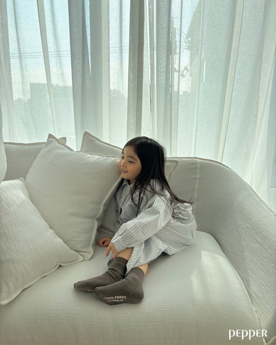 [pepper]stripe shirt