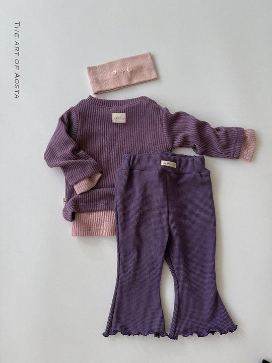 [AOSTA]Jelly Waffle Pants
