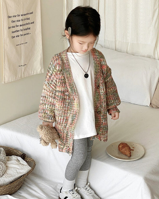 ミックスカラーニットカーディガン