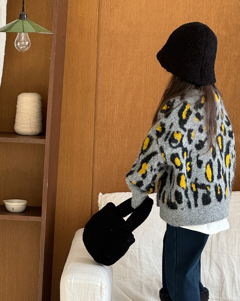 レオパードニットカーディガン