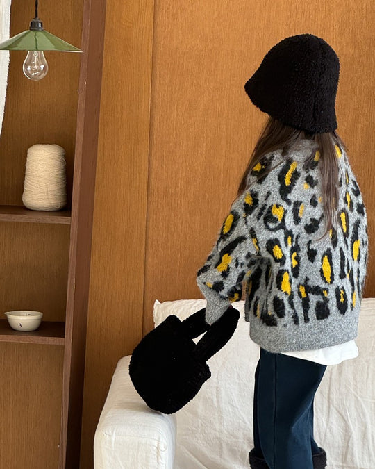 レオパードニットカーディガン