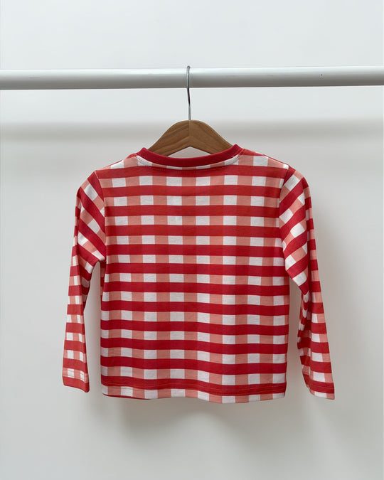 ギンガムプリントT