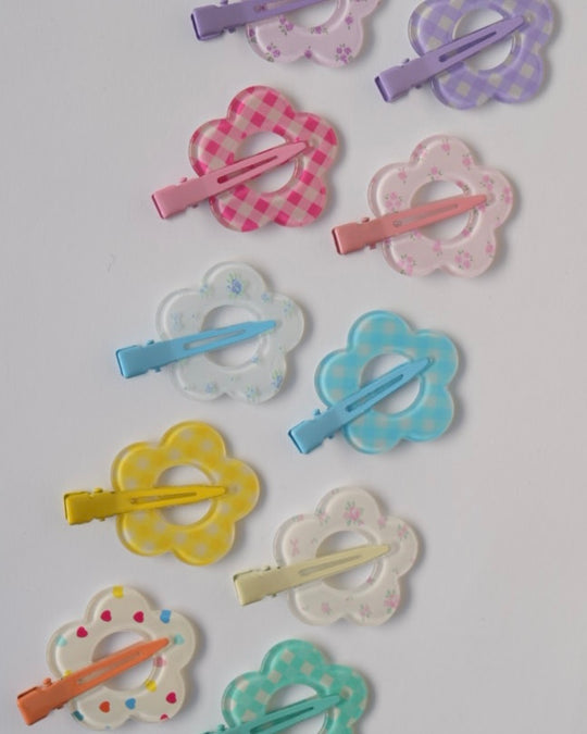 フラワー前髪クリップ