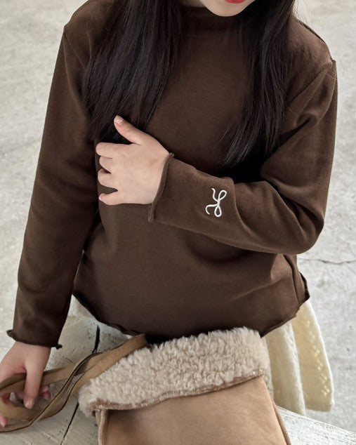 リボンステッチスムースメロウトップス