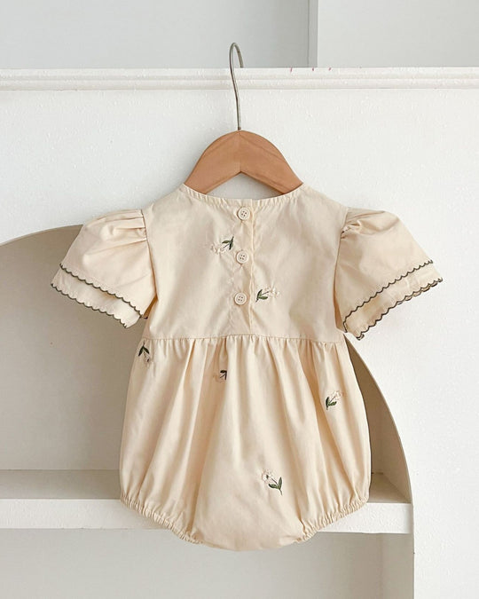 レイヤースリーブブラウスロンパース