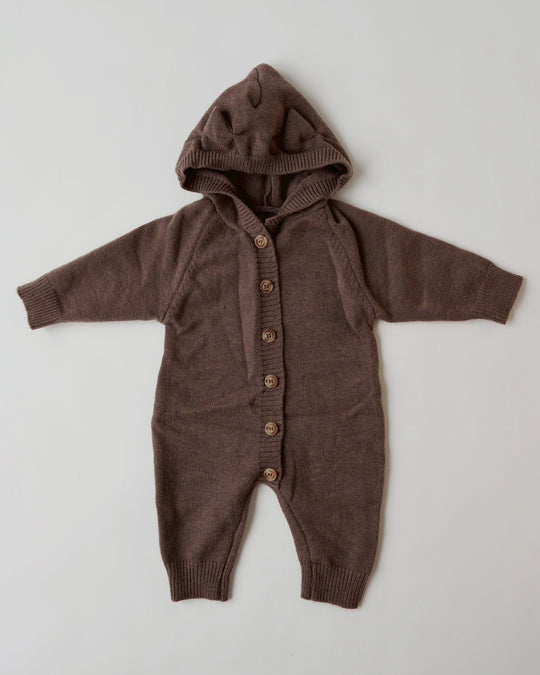 ねこ耳フーディニットロンパース