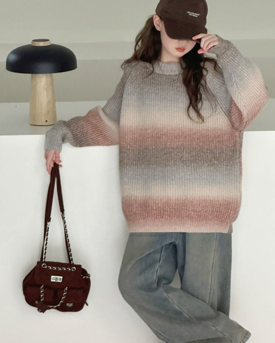 グラデーションニット