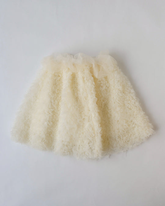 チュールフラワーレーススカート