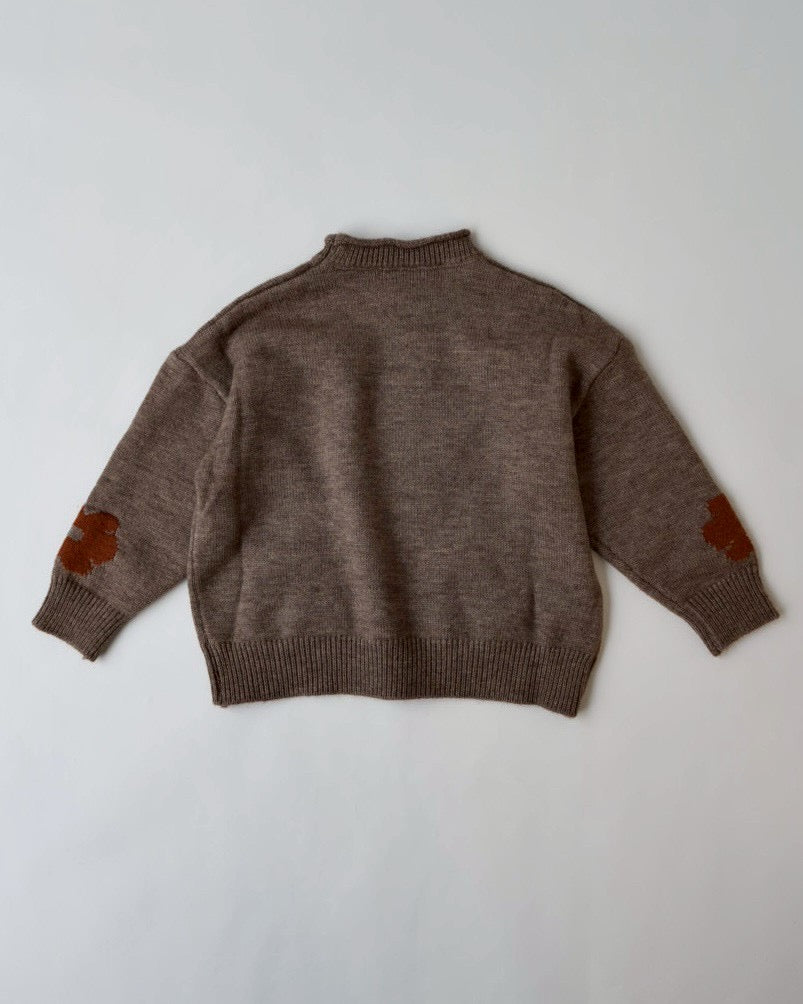 フラワージャガードニット