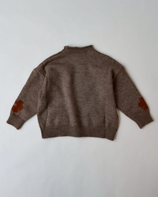 フラワージャガードニット