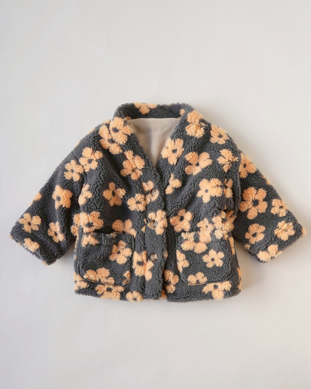 裏起毛フラワーボアV/Nジャケット