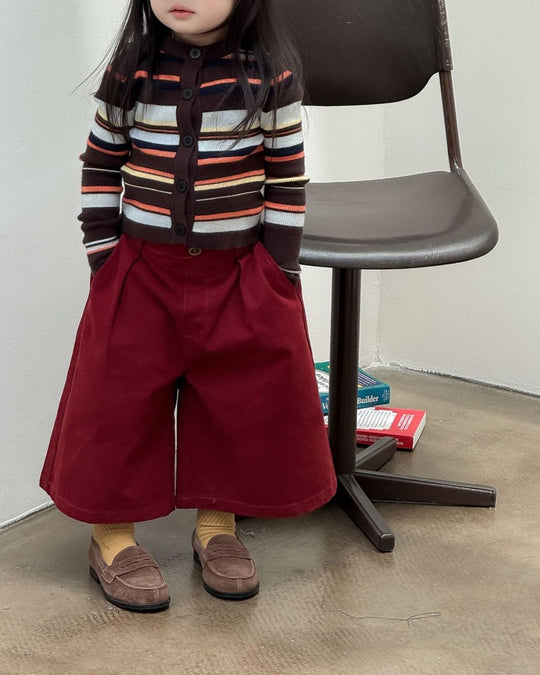 マルチボーダーフィットカーディガン