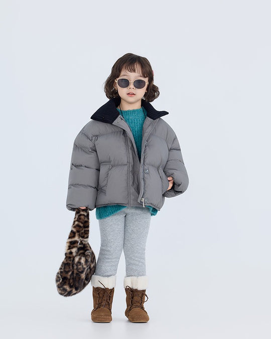 リブネックパデッドジャケット