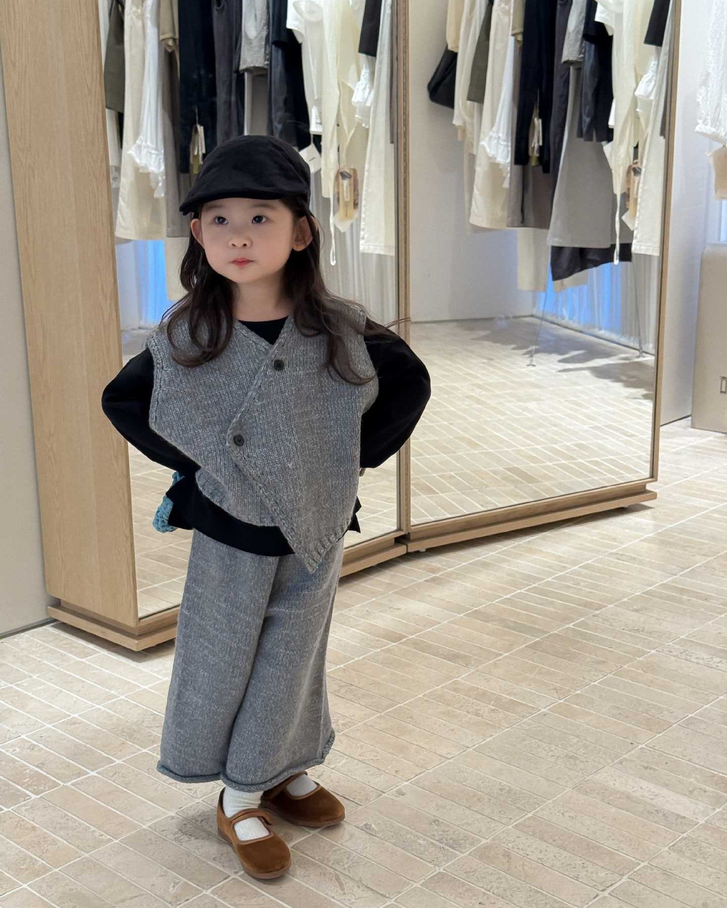 チヨ　エンフォルド　アシンメニットベスト enfold アシンメトリーニット チヨ エンフォルド アシンメニット