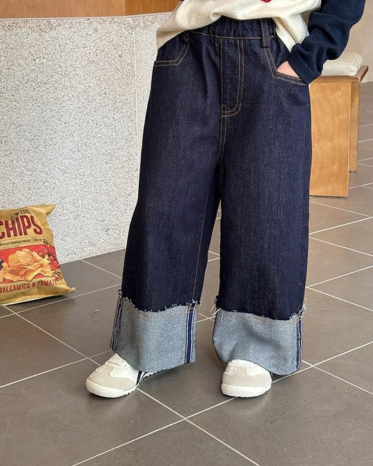 ロールアップインディゴデニム