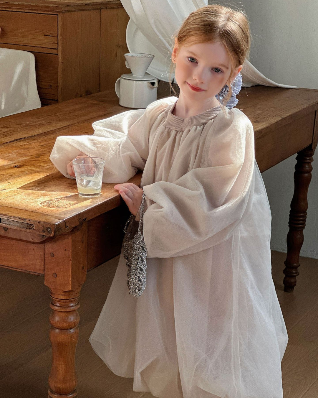 ラメチュールバルーンワンピース