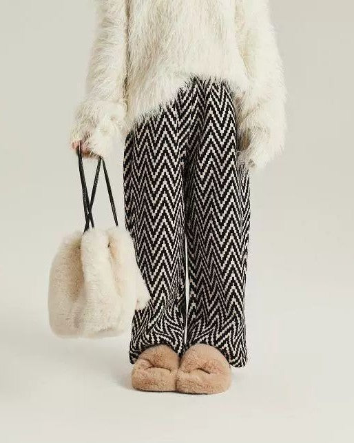 ジオメトリックソフトコーデュロイパンツ