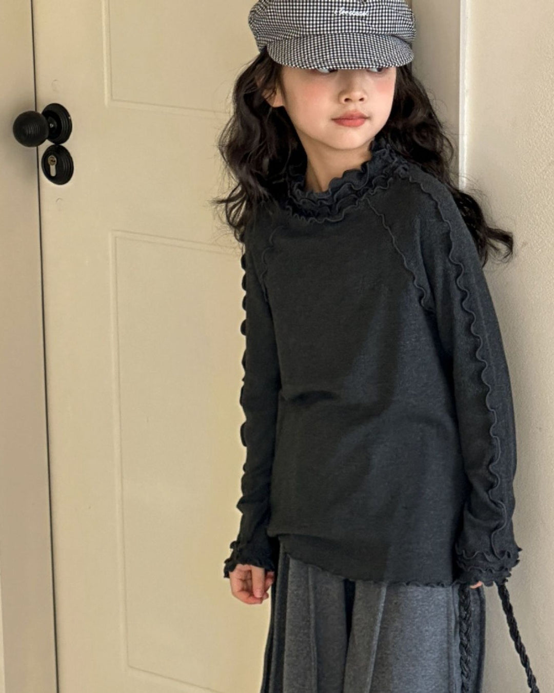 ラグランメロウリブトップス