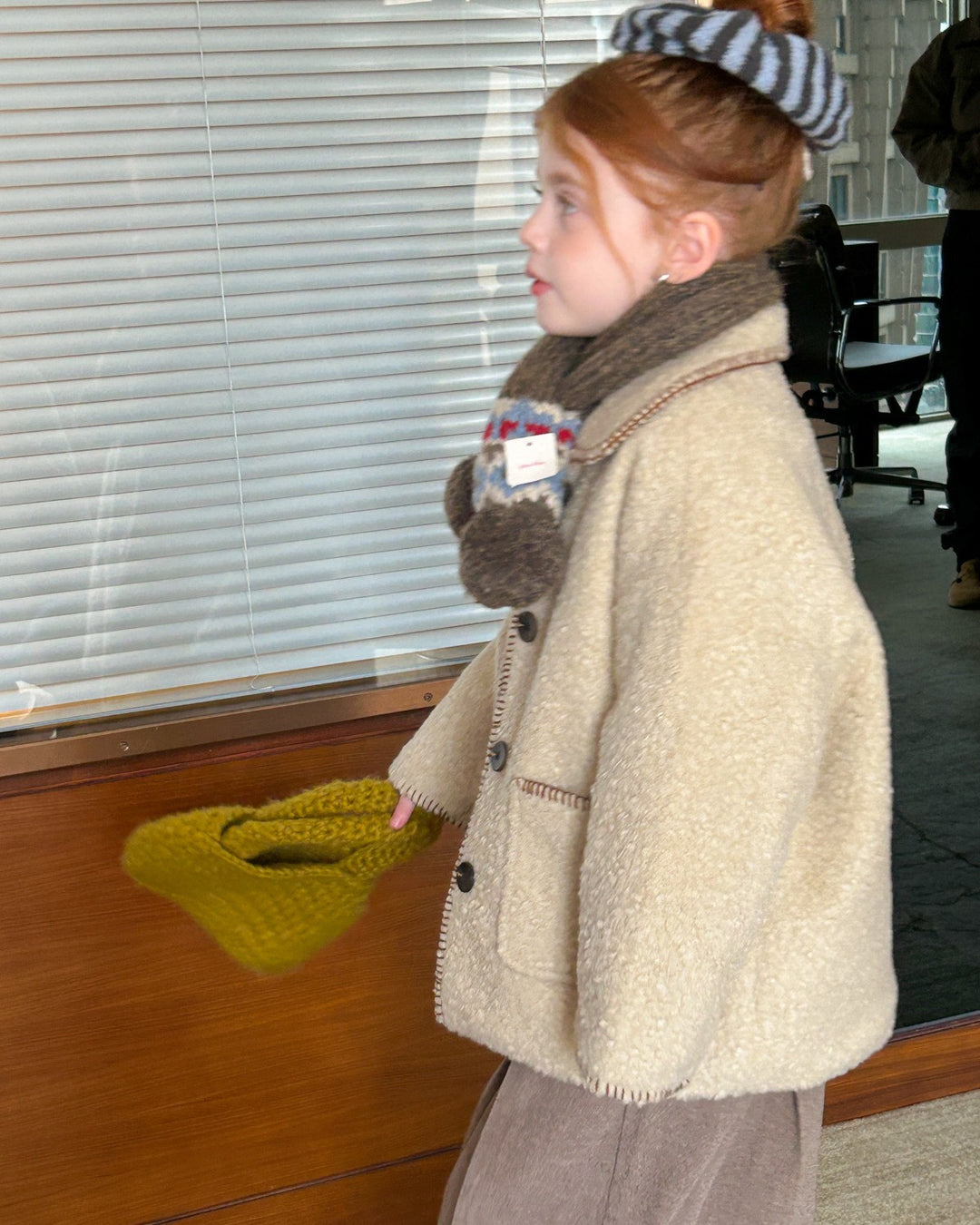 ブランケットステッチボアコート