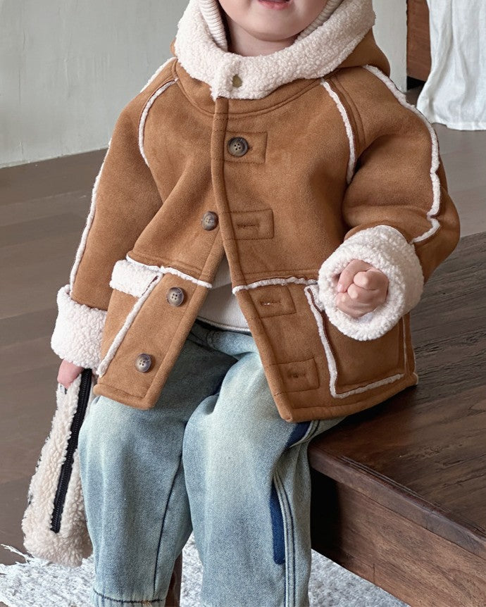 ムートンボアフーディジャケット