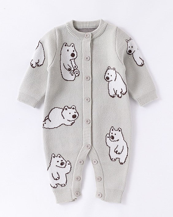 しろくまニットロンパース