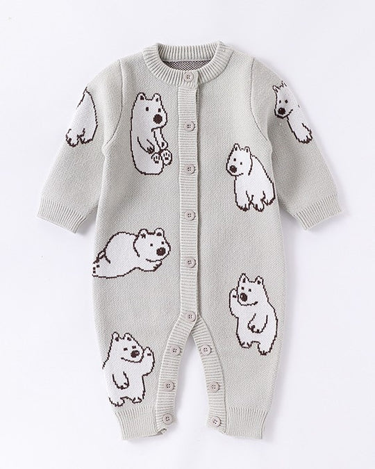 しろくまニットロンパース