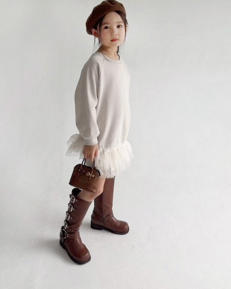 裾チュールスウェット