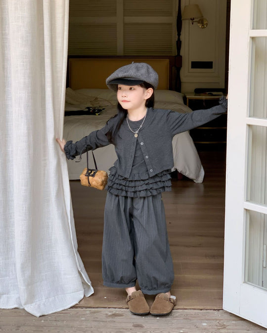 カーディガン風フリルトップス