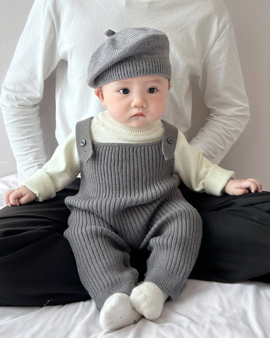 テレコリブニットサロペット