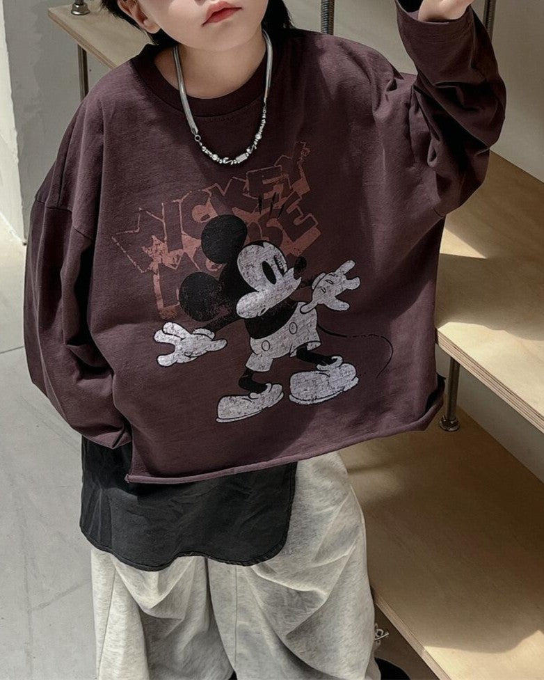 MickeyカットオフワイドロンTee