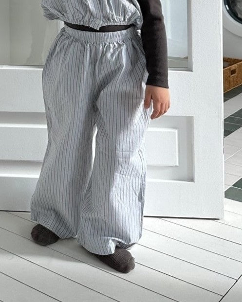 [pepper]stripe gaucho pants