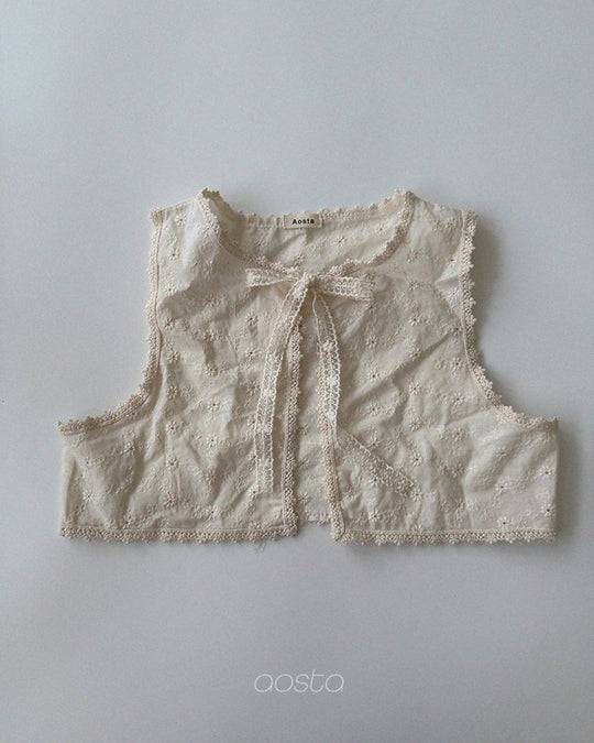 [AOSTA]Lace Open Vest